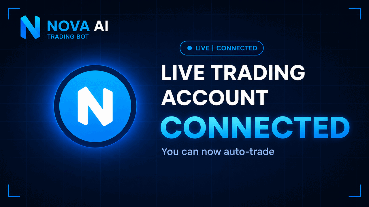 NovaAI live account connected screen